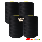 Sewing Threads: 6,000 Yards: All-Purpose: 100% Polyester: Tex60: 6 Colors: Single/Pack