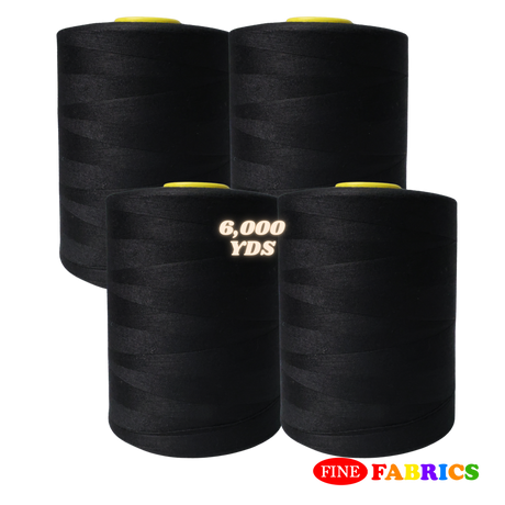 Sewing Threads: 6,000 Yards: All-Purpose: 100% Polyester: Tex60: 6 Colors: Single/Pack