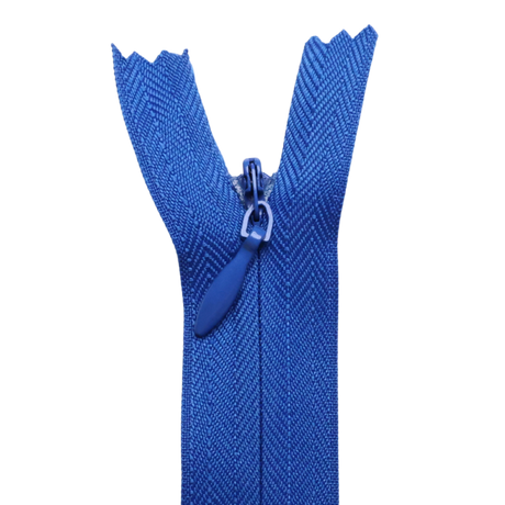 All Purpose, Plastic Invisible Zippers -18", Blue Shade