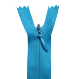 All Purpose, Plastic Invisible Zippers -18", Blue Shade