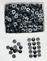 Button, Plastic Resin, RENO Italy, 24L(5/8"), 4 Gross Box, for Sewing & Craft, Art & Deco