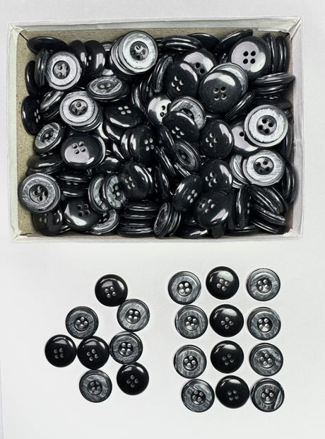 Button, Plastic Resin, RENO Italy, 32L(13/16"), 2 Gross Box, for Sewing & Craft, Art & Deco