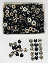 Button, Plastic Resin, RENO Italy, 24L(5/8"), 4 Gross Box, for Sewing & Craft, Art & Deco