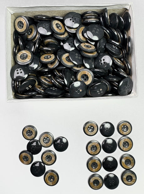 Button, Plastic Resin, RENO Italy, 32L(13/16"), 2 Gross Box, for Sewing & Craft, Art & Deco