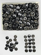 Button, Plastic Resin, RENO Italy, 24L(5/8"), 4 Gross Box, for Sewing & Craft, Art & Deco