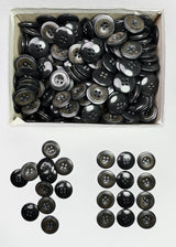 Button, Plastic Resin, RENO Italy, 32L(13/16"), 2 Gross Box, for Sewing & Craft, Art & Deco