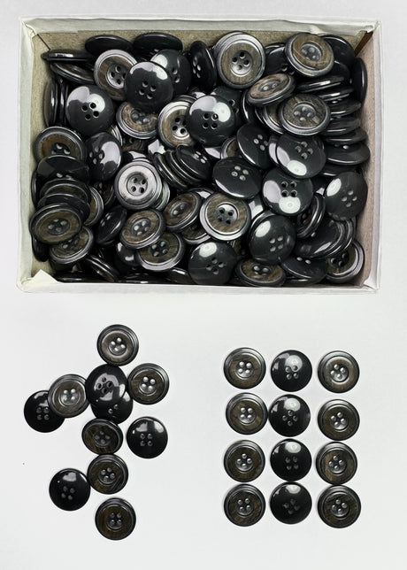 Button, Plastic Resin, RENO Italy, 32L(13/16"), 2 Gross Box, for Sewing & Craft, Art & Deco