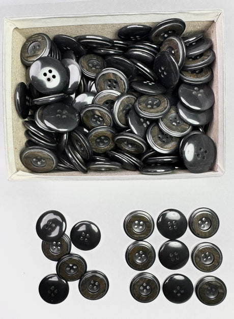 Button, Plastic Resin, RENO Italy, 40L(1"), 1 Gross Box, for Sewing & Craft, Art & Deco