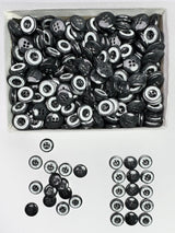 Button, Plastic Resin, RENO Italy, 24L(5/8"), 4 Gross Box, for Sewing & Craft, Art & Deco