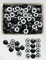 Button, Plastic Resin, RENO Italy, 32L(13/16"), 2 Gross Box, for Sewing & Craft, Art & Deco