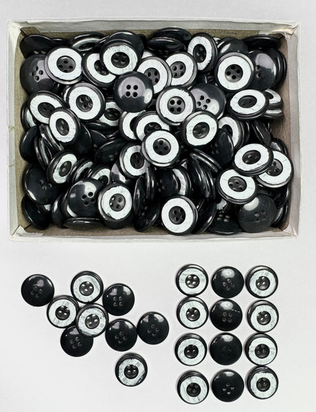 Button, Plastic Resin, RENO Italy, 32L(13/16"), 2 Gross Box, for Sewing & Craft, Art & Deco