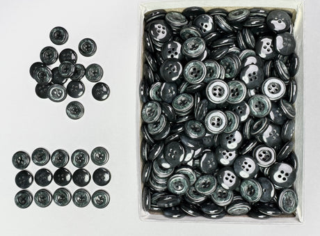 Button, Plastic Resin, RENO Italy, 24L(5/8"), 4 Gross Box, for Sewing & Craft, Art & Deco