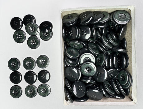 Button, Plastic Resin, RENO Italy, 40L(1"), 1 Gross Box, for Sewing & Craft, Art & Deco