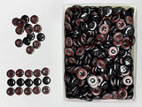 Button, Plastic Resin, RENO Italy, 24L(5/8"), 4 Gross Box, for Sewing & Craft, Art & Deco