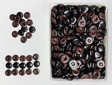 Button, Plastic Resin, RENO Italy, 24L(5/8"), 4 Gross Box, for Sewing & Craft, Art & Deco