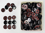 Button, Plastic Resin, RENO Italy, 40L(1"), 1 Gross Box, for Sewing & Craft, Art & Deco