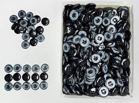 Button, Plastic Resin, RENO Italy, 24L(5/8"), 4 Gross Box, for Sewing & Craft, Art & Deco