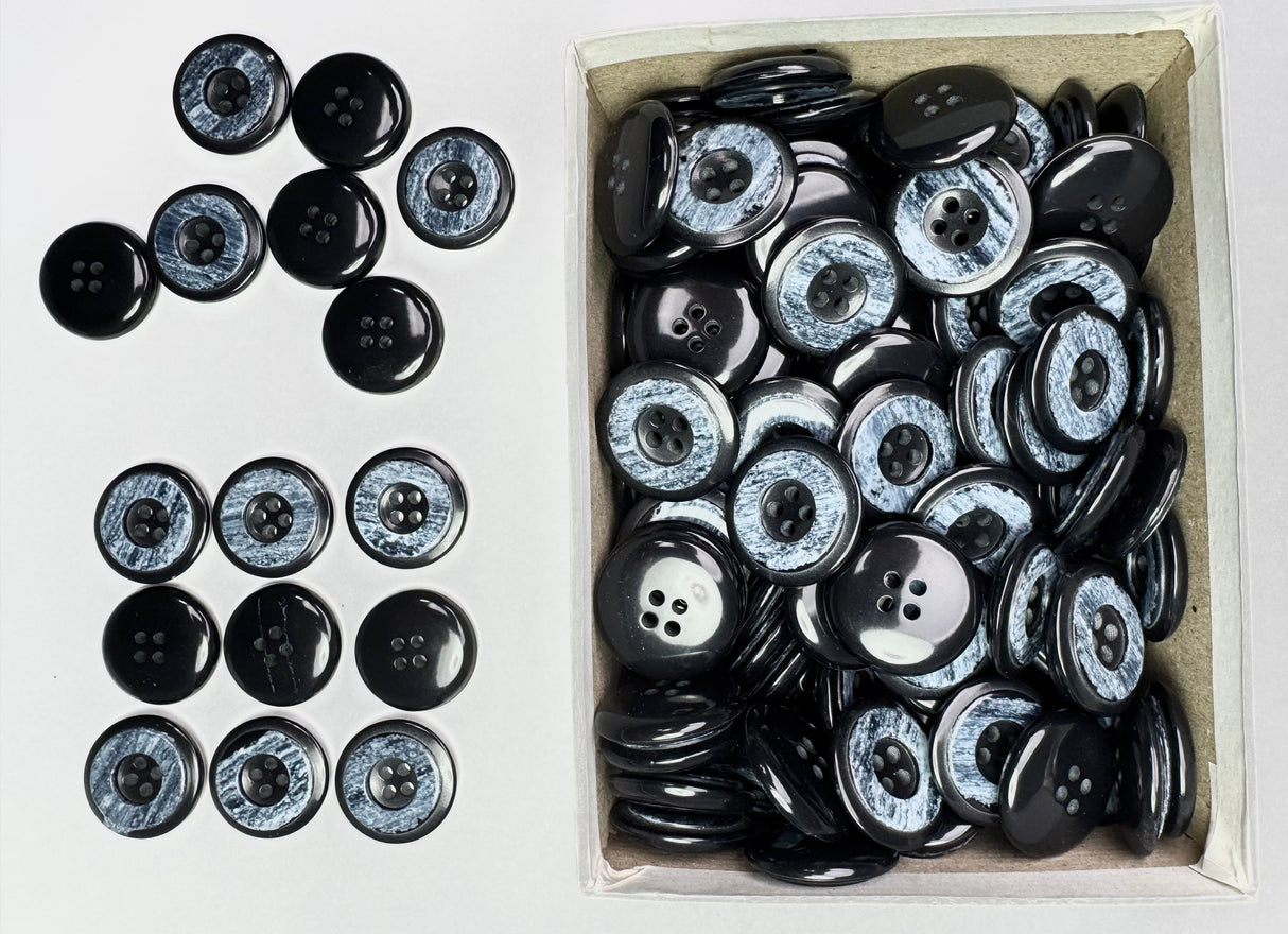 Button, Plastic Resin, RENO Italy, 40L(1"), 1 Gross Box, for Sewing & Craft, Art & Deco