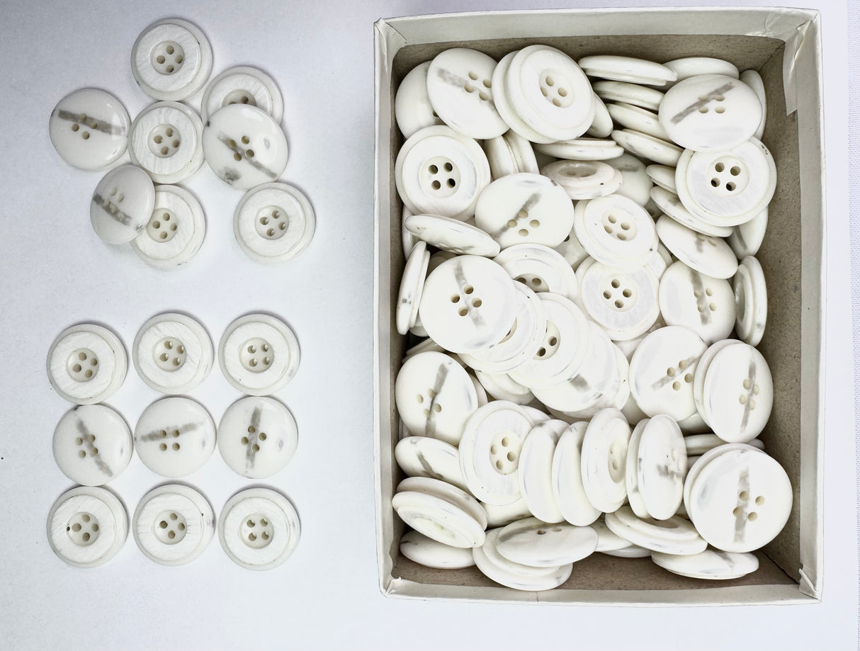 Button, Plastic Resin, RENO Italy, 40L(1"), 1 Gross Box, for Sewing & Craft, Art & Deco