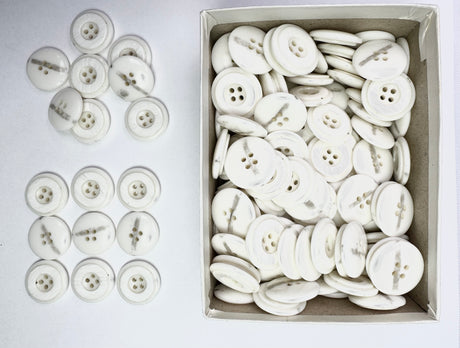 Button, Plastic Resin, RENO Italy, 40L(1"), 1 Gross Box, for Sewing & Craft, Art & Deco