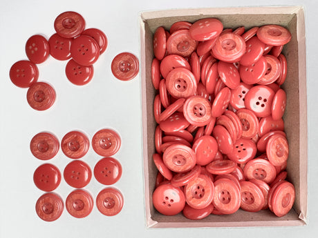 Button, Plastic Resin, RENO Italy, 36L(7/8"), 1 Gross Box, for Sewing & Craft, Art & Deco