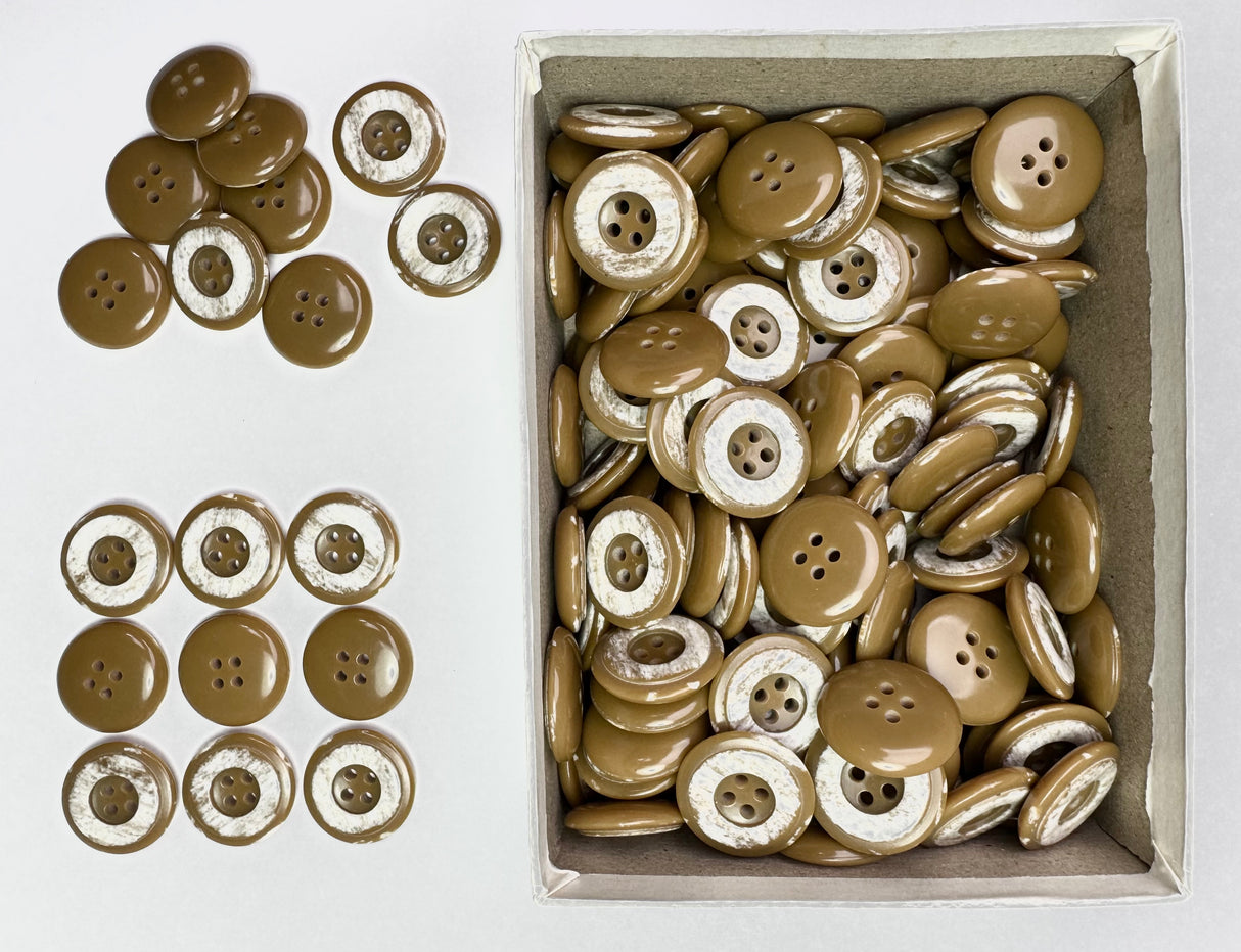 Button, Plastic Resin, RENO Italy, 36L(7/8"), 1 Gross Box, for Sewing & Craft, Art & Deco