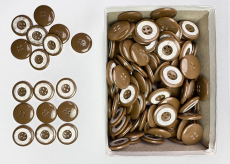 Button, Plastic Resin, RENO Italy, 40L(1"), 1 Gross Box, for Sewing & Craft, Art & Deco