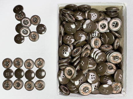 Button, Plastic Resin, RENO Italy, 32L(13/16"), 2 Gross Box, for Sewing & Craft, Art & Deco