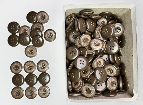 Button, Plastic Resin, RENO Italy, 36L(7/8"), 1 Gross Box, for Sewing & Craft, Art & Deco