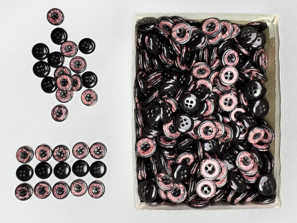 Button, Plastic Resin, RENO Italy, 24L(5/8"), 4 Gross Box, for Sewing & Craft, Art & Deco