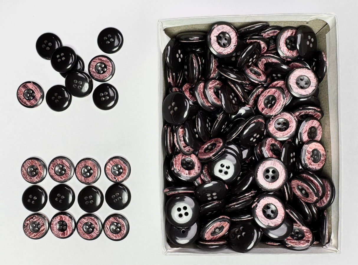 Button, Plastic Resin, RENO Italy, 32L(13/16"), 2 Gross Box, for Sewing & Craft, Art & Deco