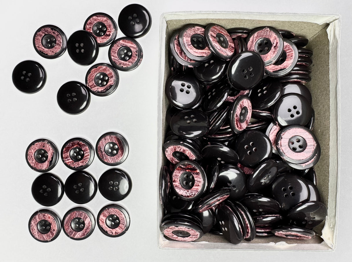 Button, Plastic Resin, RENO Italy, 40L(1"), 1 Gross Box, for Sewing & Craft, Art & Deco