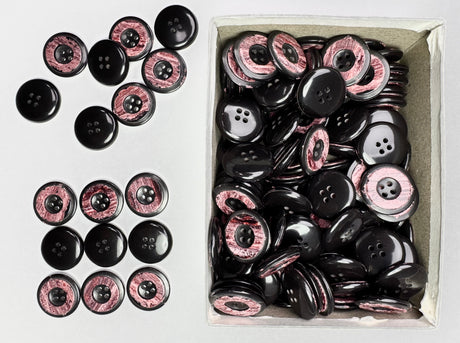 Button, Plastic Resin, RENO Italy, 40L(1"), 1 Gross Box, for Sewing & Craft, Art & Deco