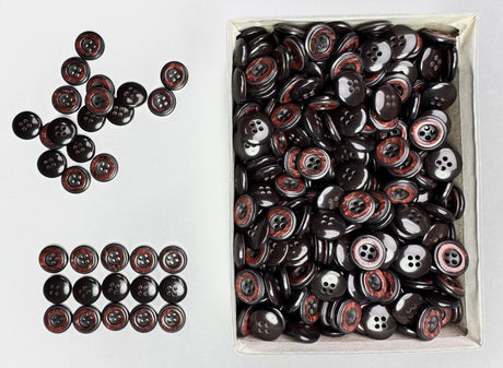 Button, Plastic Resin, RENO Italy, 24L(5/8"), 4 Gross Box, for Sewing & Craft, Art & Deco