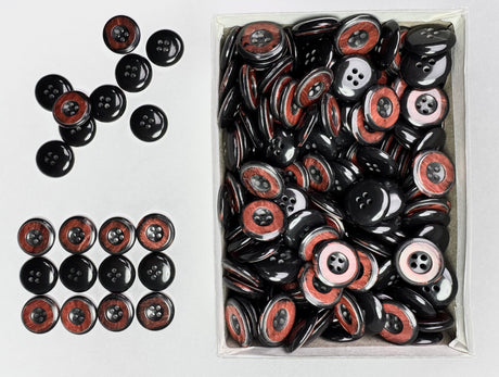 Button, Plastic Resin, RENO Italy, 32L(13/16"), 2 Gross Box, for Sewing & Craft, Art & Deco