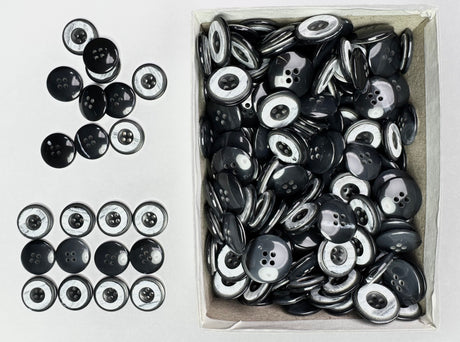 Button, Plastic Resin, RENO Italy, 32L(13/16"), 2 Gross Box, for Sewing & Craft, Art & Deco