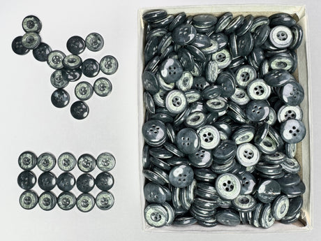 Button, Plastic Resin, RENO Italy, 24L(5/8"), 4 Gross Box, for Sewing & Craft, Art & Deco