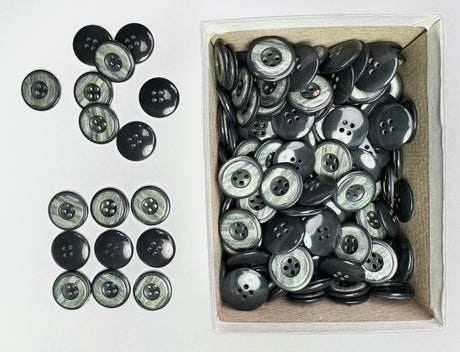 Button, Plastic Resin, RENO Italy, 36L(7/8"), 1 Gross Box, for Sewing & Craft, Art & Deco