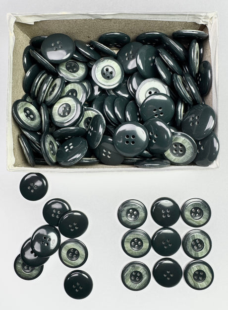 Button, Plastic Resin, RENO Italy, 40L(1"), 1 Gross Box, for Sewing & Craft, Art & Deco