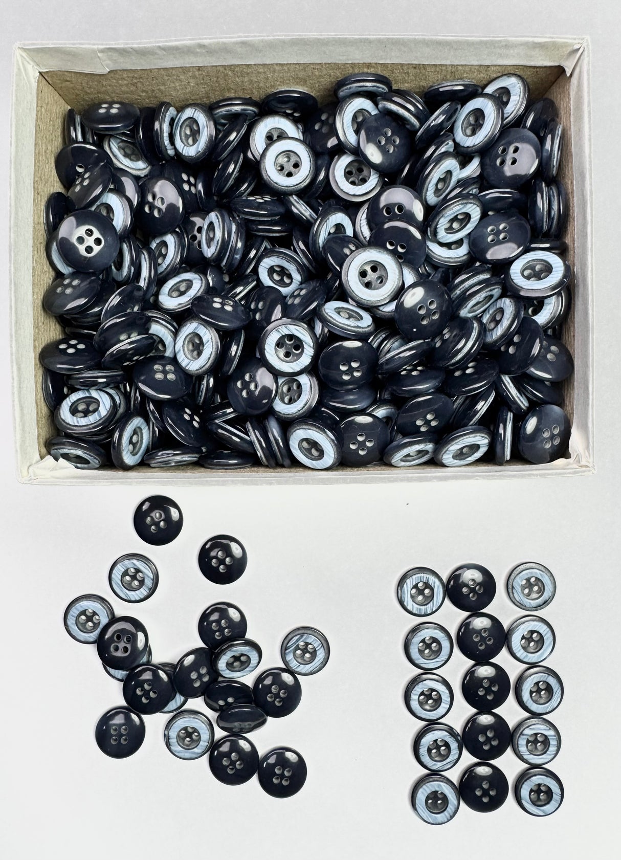 Button, Plastic Resin, RENO Italy, 24L(5/8"), 4 Gross Box, for Sewing & Craft, Art & Deco