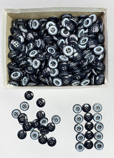 Button, Plastic Resin, RENO Italy, 24L(5/8"), 4 Gross Box, for Sewing & Craft, Art & Deco