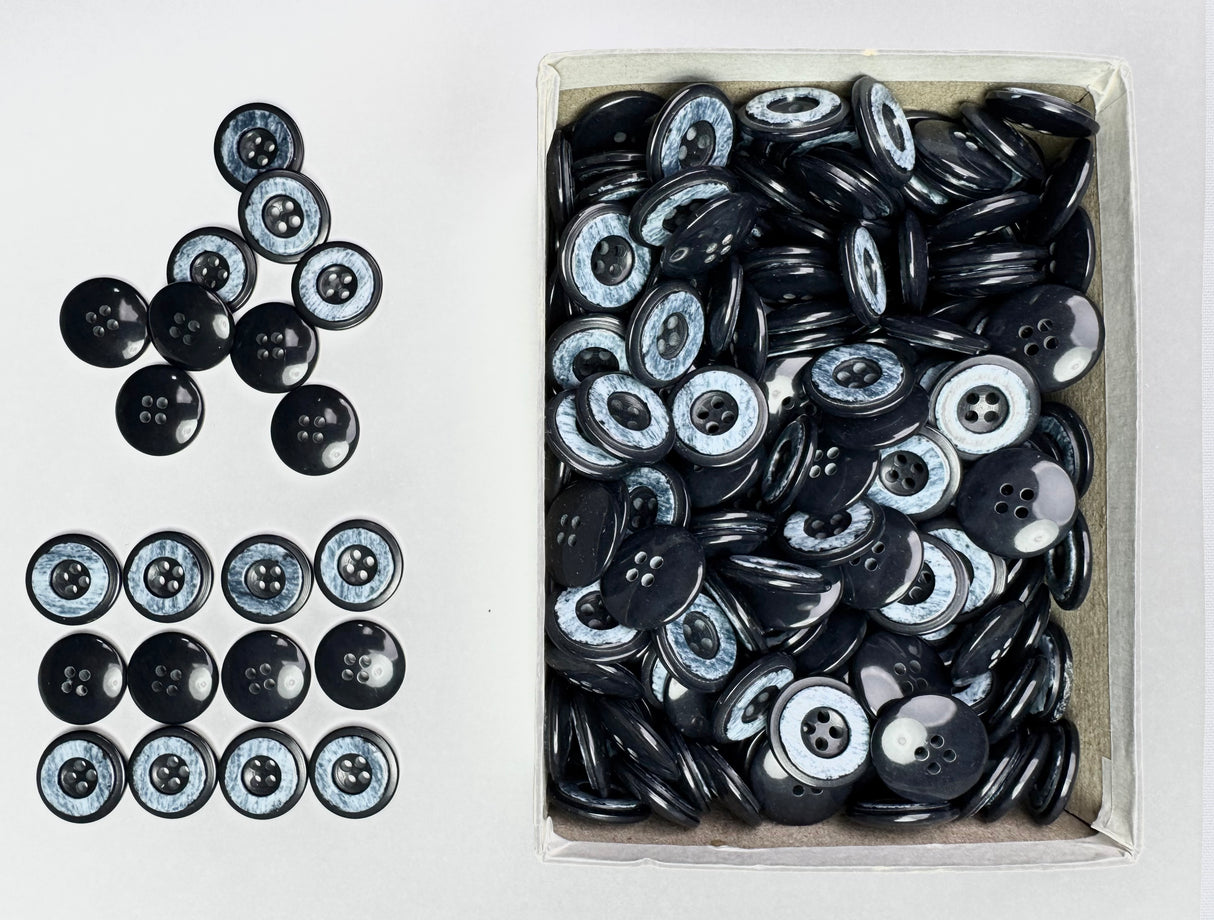 Button, Plastic Resin, RENO Italy, 32L(13/16"), 2 Gross Box, for Sewing & Craft, Art & Deco