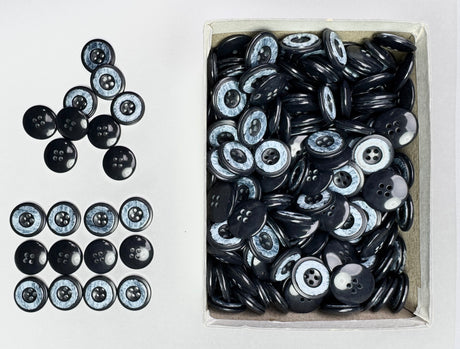 Button, Plastic Resin, RENO Italy, 32L(13/16"), 2 Gross Box, for Sewing & Craft, Art & Deco