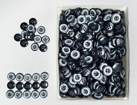 Button, Plastic Resin, RENO Italy, 24L(5/8"), 4 Gross Box, for Sewing & Craft, Art & Deco