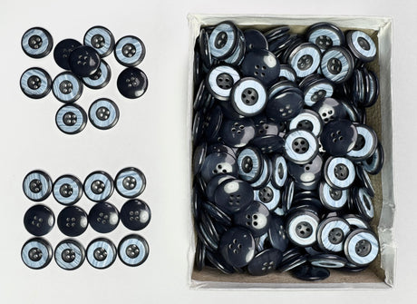 Button, Plastic Resin, RENO Italy, 32L(13/16"), 2 Gross Box, for Sewing & Craft, Art & Deco