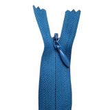 All Purpose, Plastic Invisible Zippers -18", Blue Shade