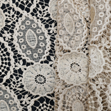 Embroidered Lace Fabric –  Light Gold(#ELA04)/By Yard