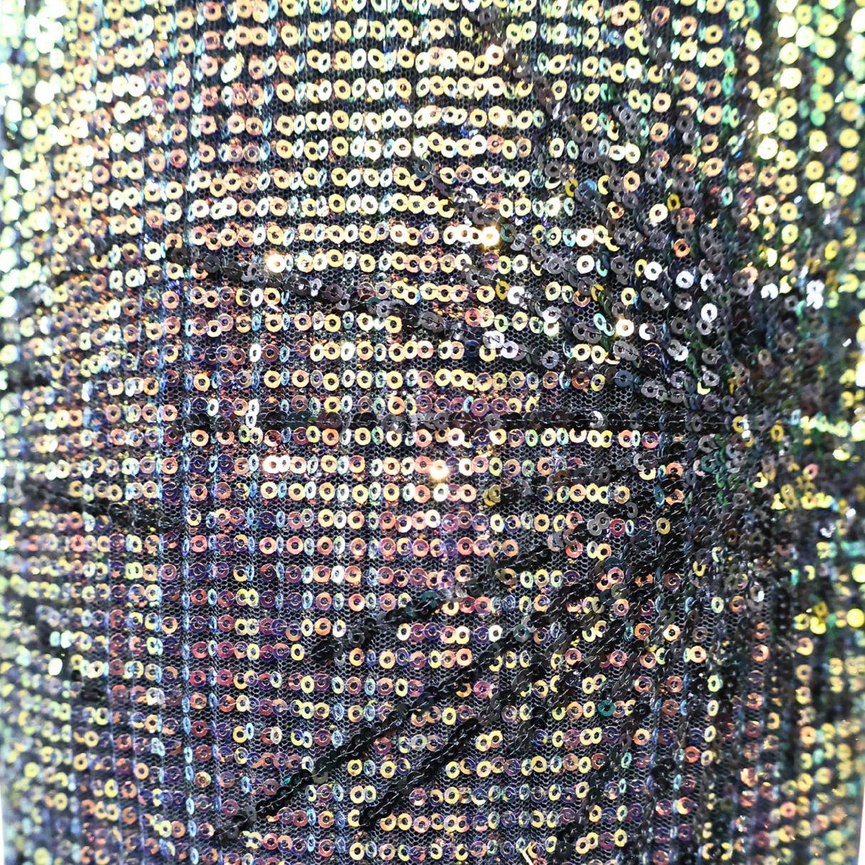 Holographic Sequin Mesh Fabric – Iridescent Firework Design(#SPI06)By Yard