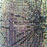 Holographic Sequin Mesh Fabric – Iridescent Firework Design(#SPI06)By Yard