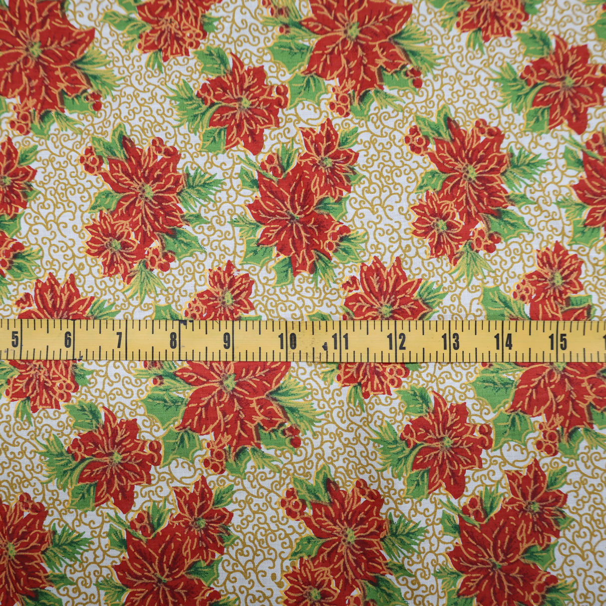 Christmas Print Fabric(3Type) – Cotton Blend, Festive Holiday Design By Yard